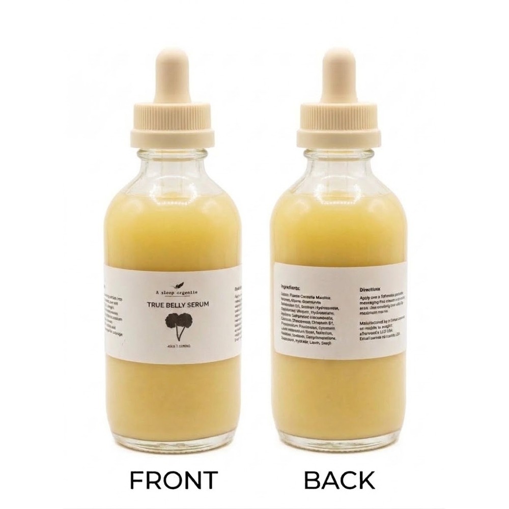 8 Sheep Organics True Belly Serum Pregnancy Skincare 8oz Glass Dropper Bottle